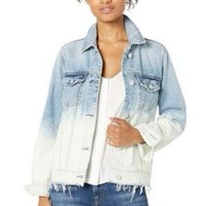 Blank NYC Distressed Bleach Ombré Denim Jacket
